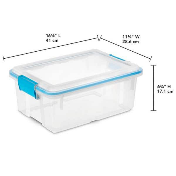 12-Qt. Glasses Storage Box in Red 542RED - The Home Depot