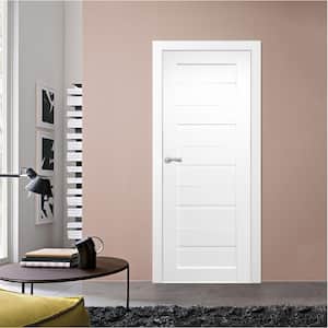 Labella 30 in. x 80 in. No Bore Solid Core White Prefinished Wood Interior Door Slab