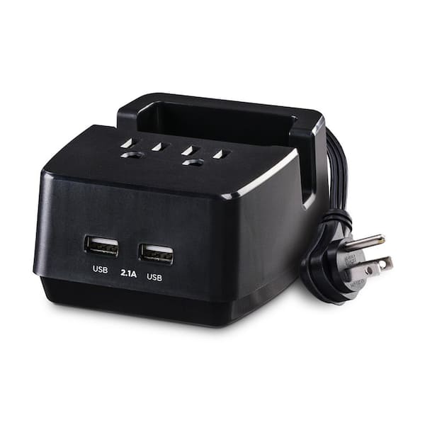 CyberPower 5 ft. 2-Outlet Surge Protector Power Cord with 2USB (2.1A)
