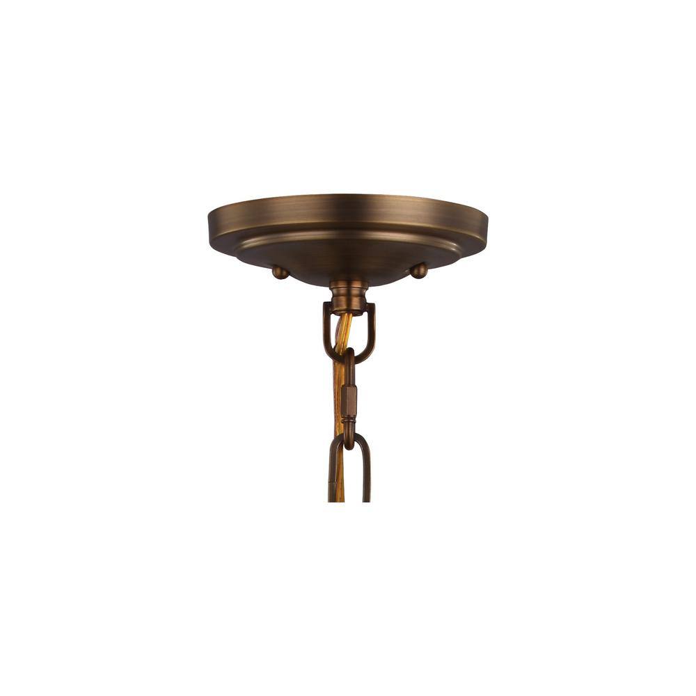 Cadence 2-Light Dark Antique Brass and Matte Black Pendant