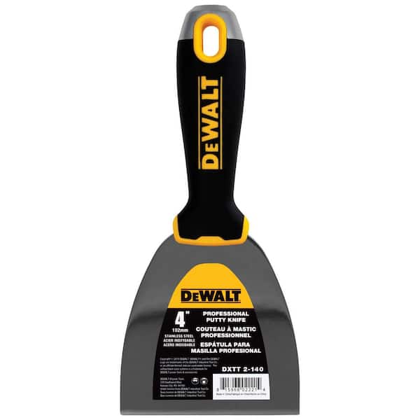 DEWALT 4 in. Stainless Steel Putty Knife - Soft Grip Handle