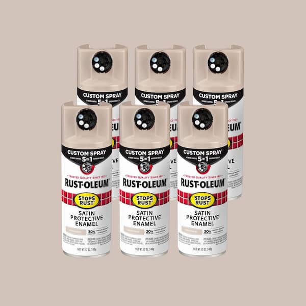 12 oz. Custom Spray 5-in-1 Satin French Beige Spray Paint (Case of 6)
