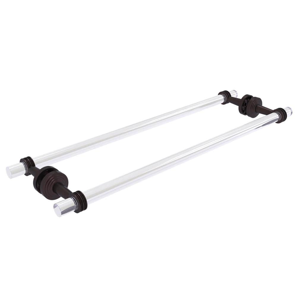 Pacific Beach 24 in. Back to Back Shower Door Towel Bar with Dotted Accents in Antique Bronze price history on PriceWatchPro