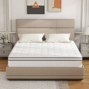 Twin Medium Firm Cool Gel Memory Foam Hybrid Mattress 10 in. Bed-in-a-Box Mattress with Pocketed Coils