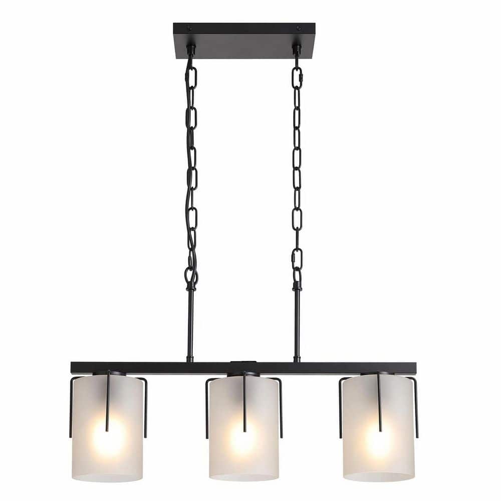 3-Light Gold Linear Chandelier, Kitchen Island Pendant Light with Frosted Glass, Island Hanging Lightt for Dining Room price history on PriceWatchPro