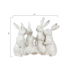 Bunny Rabbit Quartet Polyresin Figurine