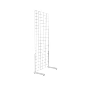 2-Pack Black 2 x 5 Gridwall Panel Tower with T-Base Floorstanding Display Kit 