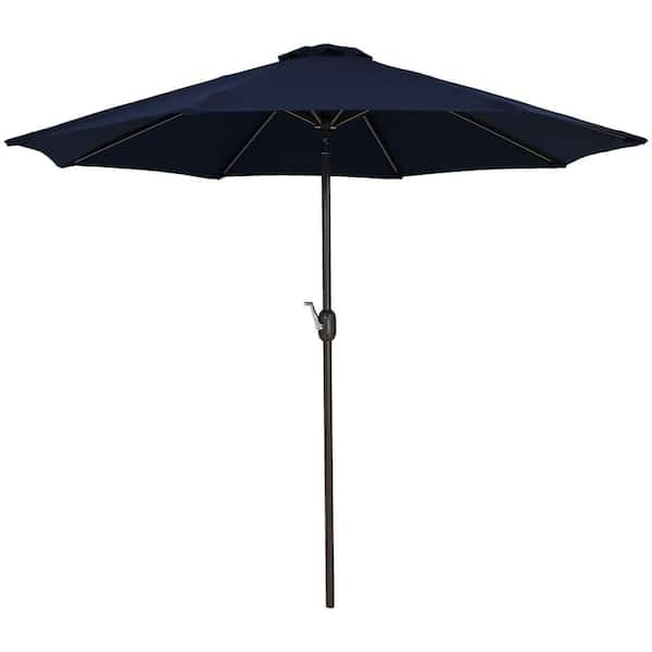 Sunnydaze Decor 9 ft. Aluminum Market Auto Tilt Patio Umbrella in