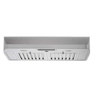 KOBE 30 in. 680 CFM Under Cabinet Range Hood in Stainless Steel with Flame and Temp Sensors