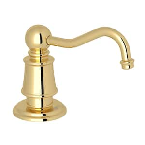 Georgian Era Deck Mounted Soap Dispenser in Unlacquered Brass