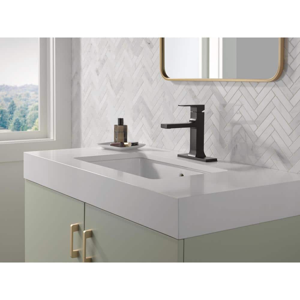 Matte Black Modern Single Handle Bathroom Faucet