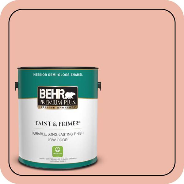 BEHR PREMIUM PLUS 1 gal. #210C-3 Jovial Semi-Gloss Enamel Low Odor Interior Paint & Primer