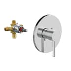 Eastport II Modern 1-Handle Wall Mount Valve Trim Kit in Polished Chrome (Valve Included)