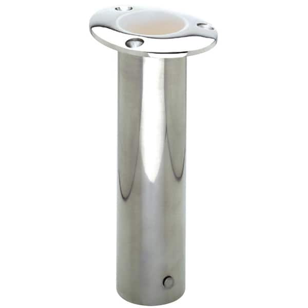 Attwood Open End Rod Holder Flush Mount in Stainless Steel-White 66364W7 -  The Home Depot