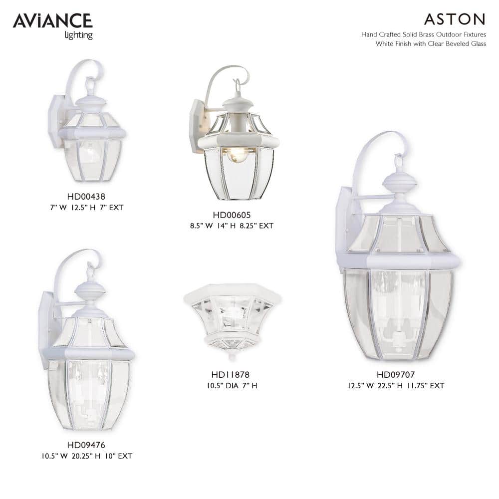 White Brass 3-Light Pendant with Clear Beveled Glass