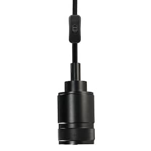 60-Watt 1-Light Socket Matte Black Industrial Style Pendant Light Plug In & Hardwire Fixture (no bulb or shade included)
