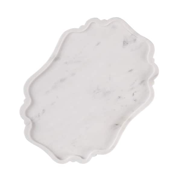 Cascade White Marble Tray