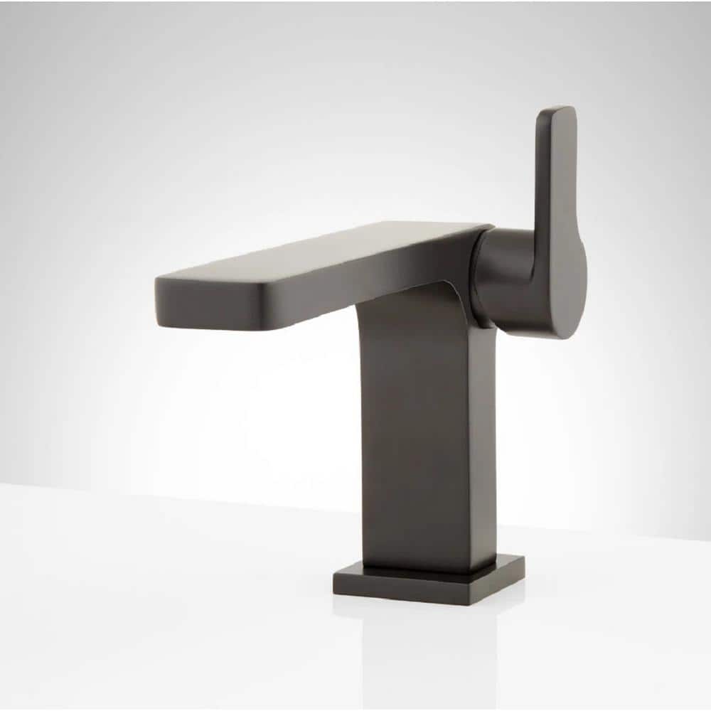 Hibiscus Single Handle Bathroom Faucet with Drain Kit Included in Matte Black price history on PriceWatchPro