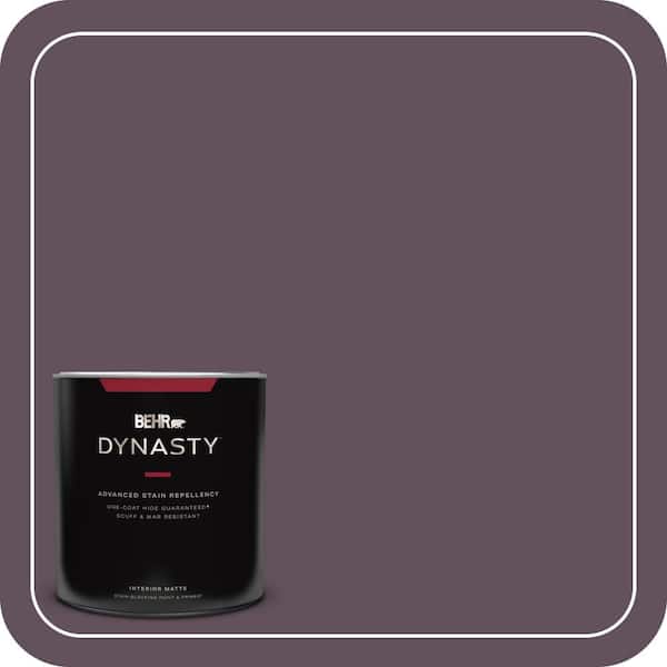 BEHR DYNASTY 1 qt. #S100-7 Medieval Wine One-Coat Hide Matte Interior Stain-Blocking Paint & Primer