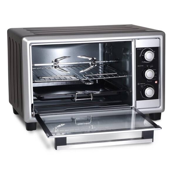 Elite Cuisine 6-slide Stainless Steel Countertop 8-functions Toaster Oven