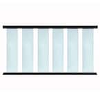 8 ft. x 42 in. Aluminum Textured Black 8 in. Glass Baluster Rail Kit