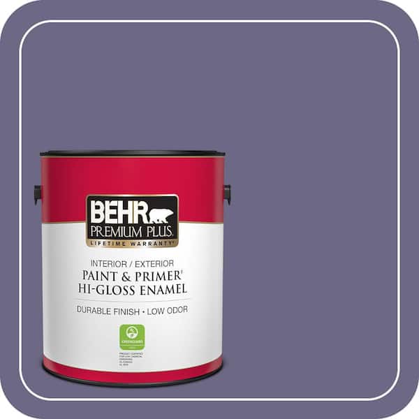 BEHR PREMIUM PLUS 1 gal. #PPU16-18 Hyacinth Arbor Hi-Gloss Enamel Interior/Exterior Paint & Primer