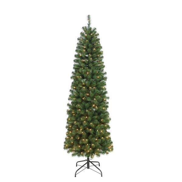 Puleo International 7.5 ft. Pre-Lit Northern Fir Artificial Christmas Tree with 350 Clear Lights