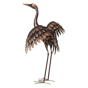 28 in. Bronze Crane - Wings Out