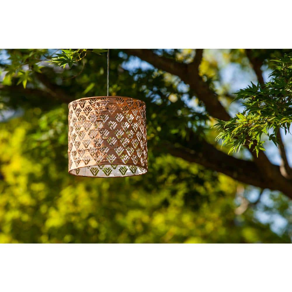 Copper Medium Cordless Solar LED Outdoor Lantern