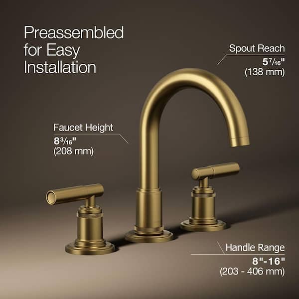 KOHLER Torrington 8 in. Widespread Double Handle Bathroom Faucet
