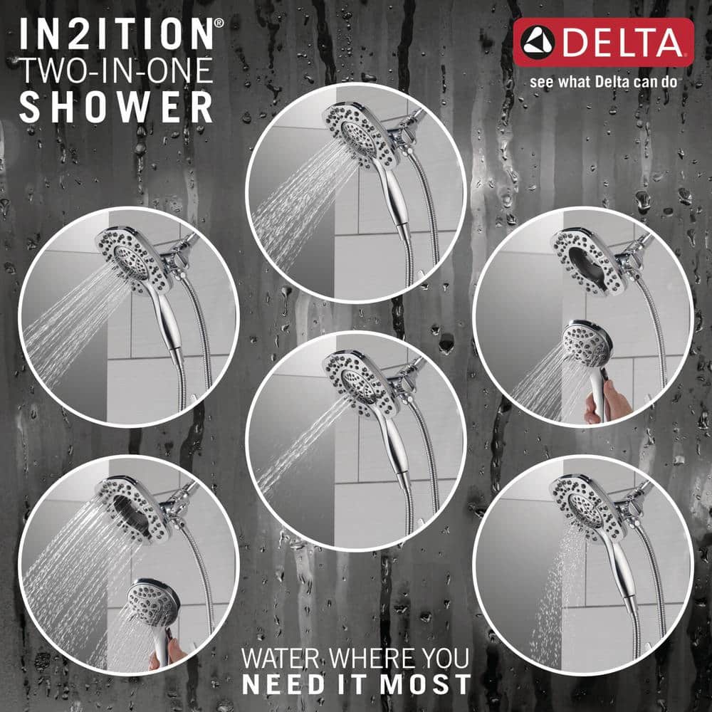 Chrome Dual-Function Handheld Shower Faucet Set with Pulse