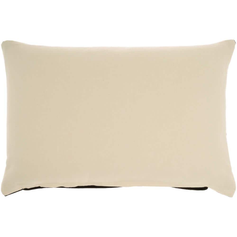 Solid Black Velvet Rectangular Throw Pillow 14" x 20"