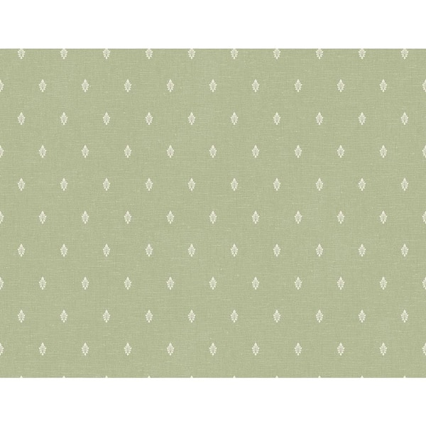 Seabrook Designs Pomme Petite Feuille Sprig Paper Unpasted Nonwoven Wallpaper Roll 60.75 sq. ft.