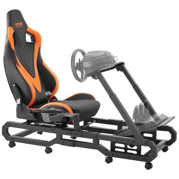 VEVOR Racing Wheel Stand with Wheels For Logitech G923/G920/G29, Heavy Duty Steel Driving Simulator, Max Load 330 lbs.