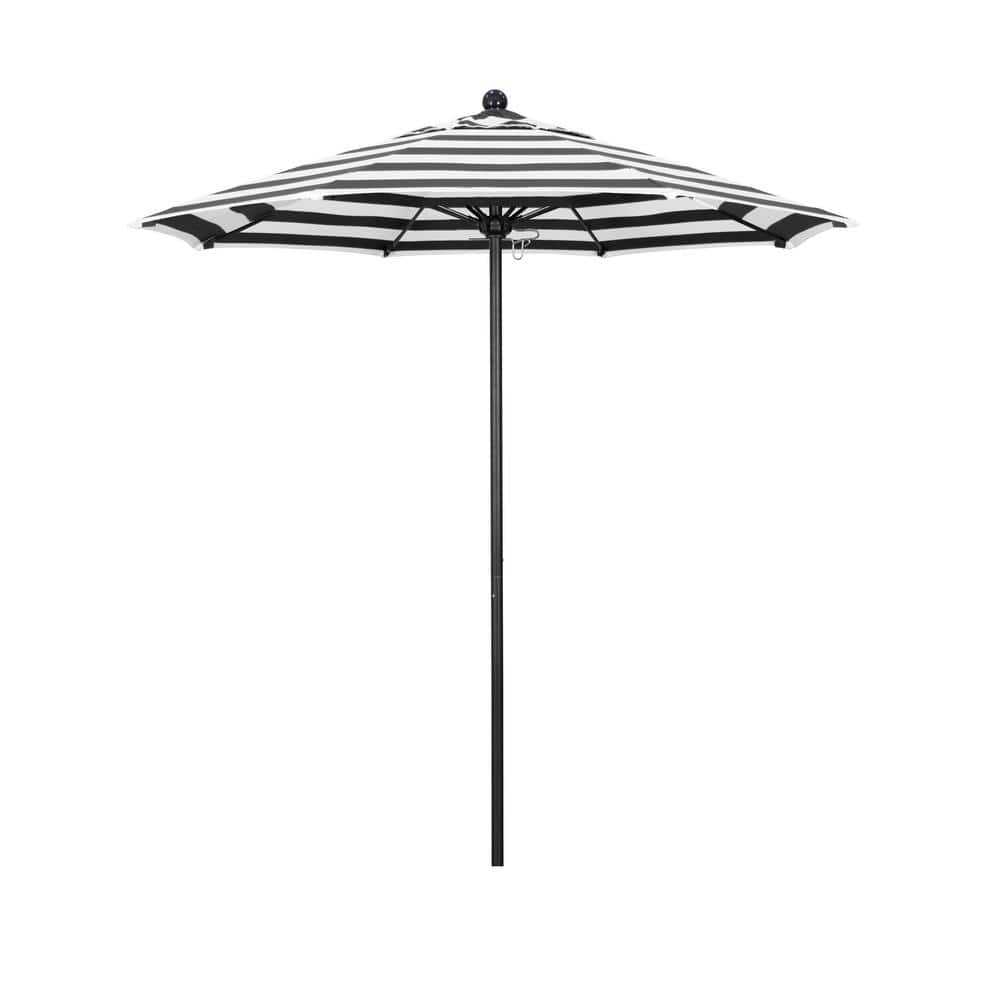 California Umbrella 7.5 ft. Black Aluminum Commercial Market Patio
