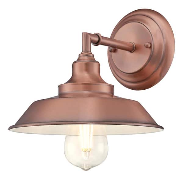 Westinghouse Iron Hill 1-Light Washed Copper Wall Mount Sconce