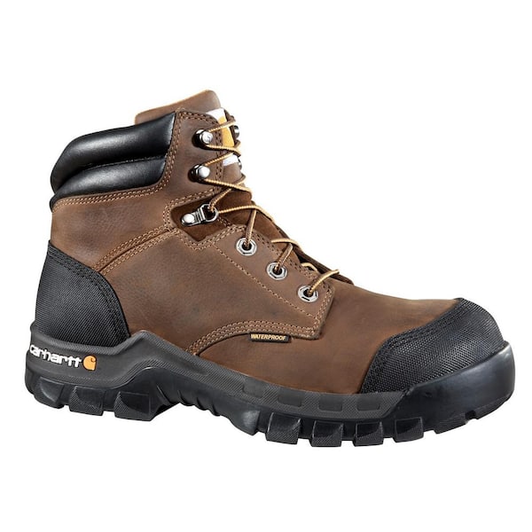 Carhartt Men's Rugged Flex Waterproof 6'' Work Boots - Composite Toe - Brown Size 11(W)