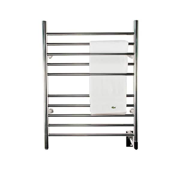 Amba Radiant Straight 10-Bar Hardwired Electric Towel Warmer in Polished  Stainless Steel RWH-SP - The Home Depot