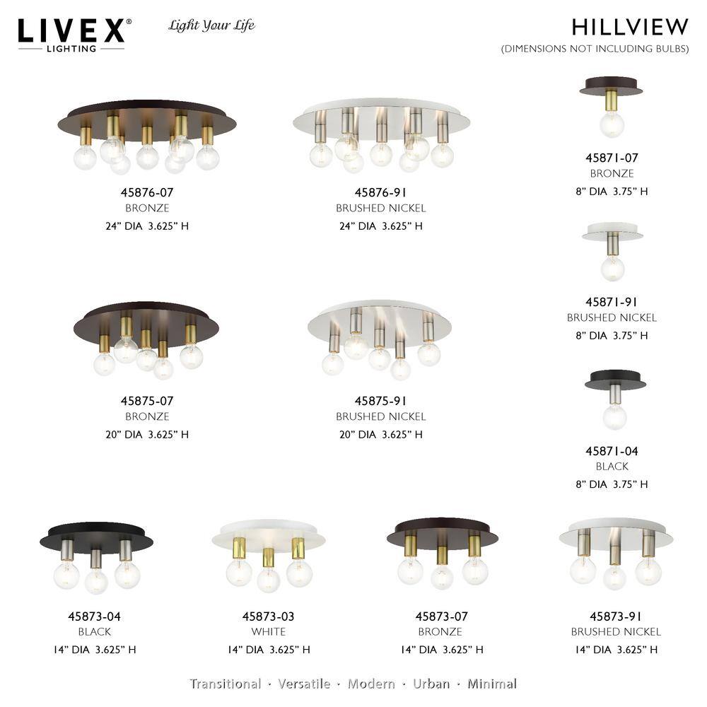Bronze 5-Light Indoor/Outdoor Flush Mount Ceiling Fixture