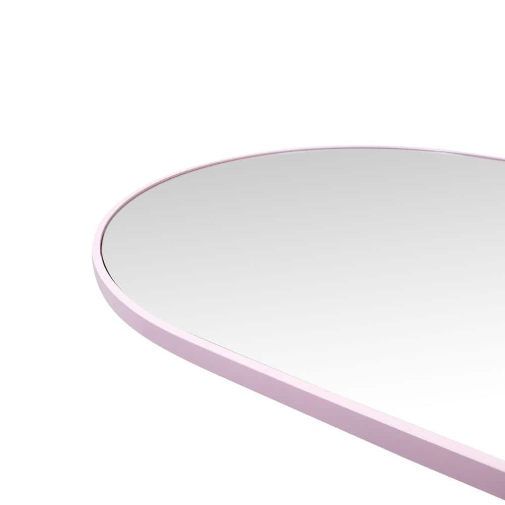 67" x 24" Pink Stainless Steel Framed Full Length Mirror