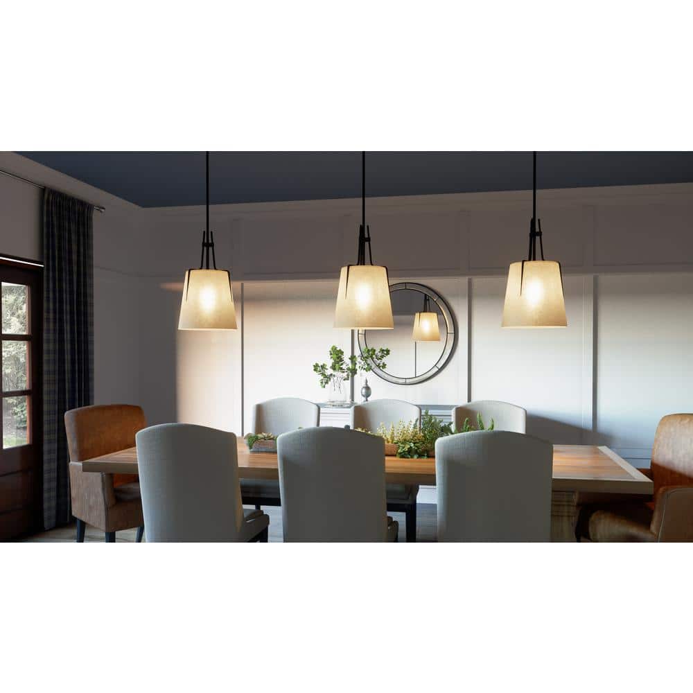 Leona Matte Black Glass LED Mini Pendant Light
