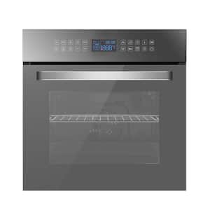 24 in. Single Electric Wall Oven with Convection Tempered Glass in Stainless Steel