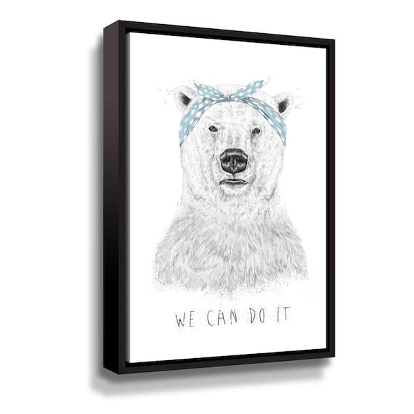 ArtWall 'We can do it' by Balazs Solti Framed Canvas Wall Art