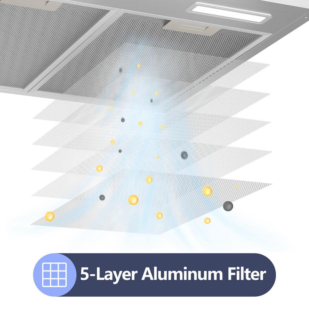 30-Inch Stainless Steel Convertible Under Cabinet Range Hood