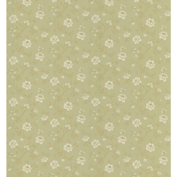 Brewster 8 in. W x 10 in. H Stencil Floral Wallpaper Sample