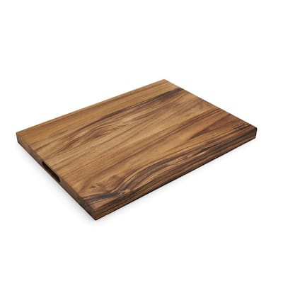 Denmark 24 Live Edge Rectangular Brown Acacia Wood Cutting Board with  Handle TTU-J7313-EC - The Home Depot