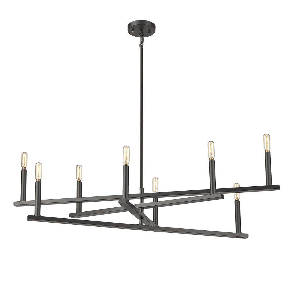 Hale Black 42" Steel 8-Light Candle Style Chandelier