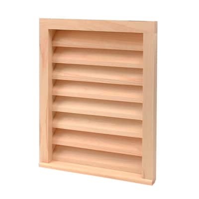 18 in. x 24 in. Paintable Wood Rectangular Siding Vent