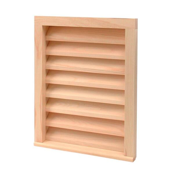 D A MFG 18 in. x 24 in. Paintable Wood Rectangular Siding Vent