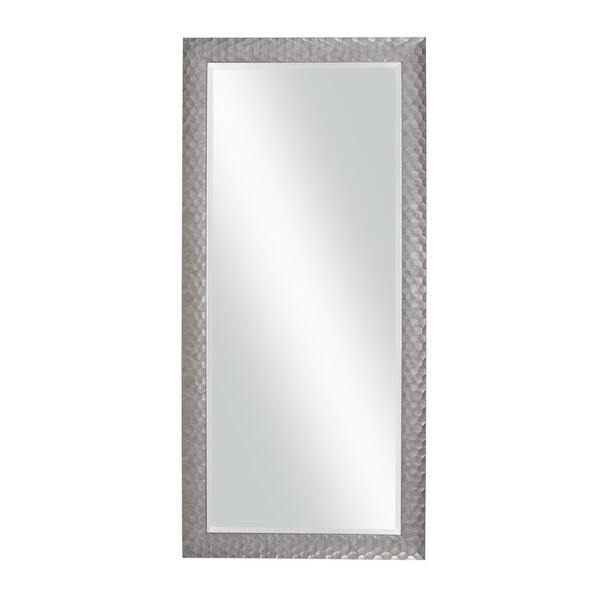 Martin Svensson Home Oversized Pewter Plastic Beveled Glass Full-Length Glam Modern Mirror (63.5 in. H X 29.5 in. W)